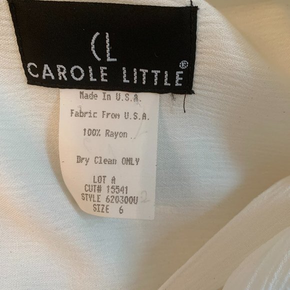 Vintage white jacket with attached scarf size 6 - Picture 10 of 12